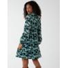 Geometric Print Blouson Dress