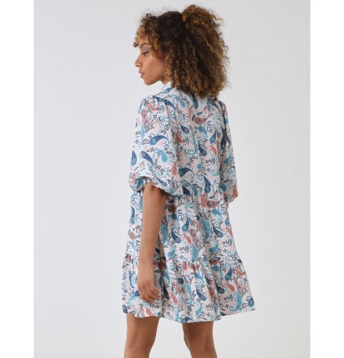 Trapeze Tiered Shirt Dress