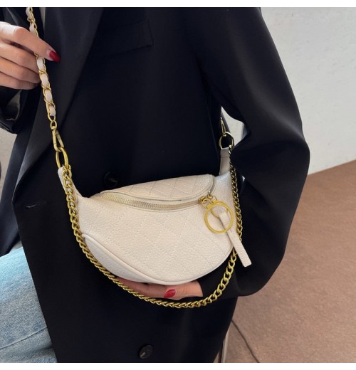 Cream Leather Fanny Pack