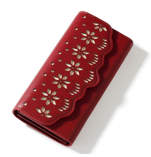 Floral Leather Wallet