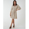 V Neck Crunchy Stitch Batwing Dress