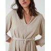 V Neck Crunchy Stitch Batwing Dress