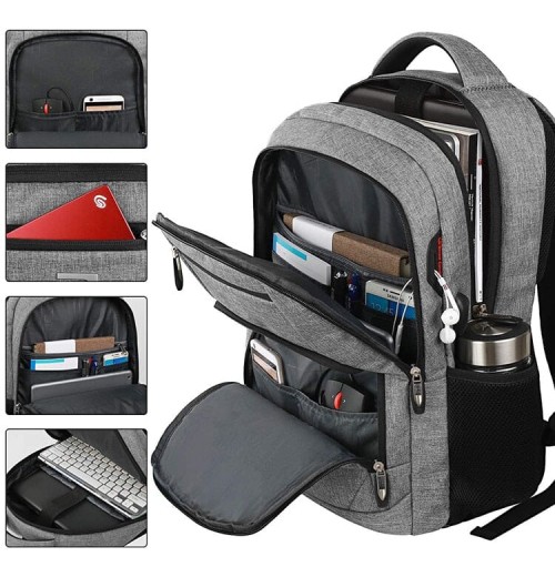 Multi-space Men's Travel Laptop Backpack With USB