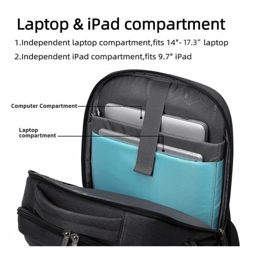 Business Laptop Backpack With USB 17-inch