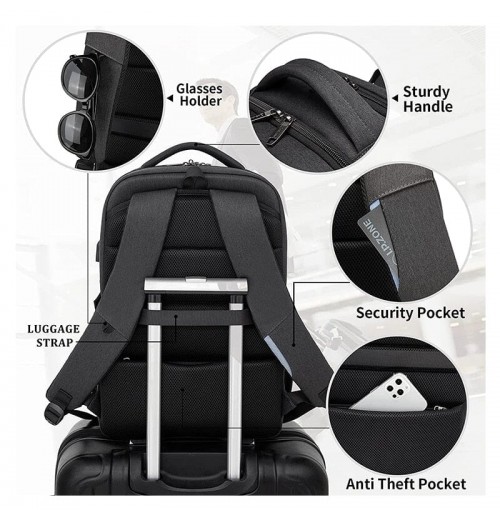 Business Laptop Backpack With USB 17-inch